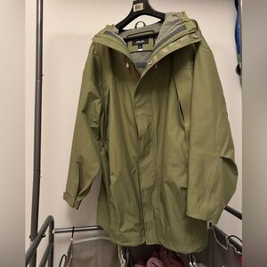 Ralph Lauren RLX green oversized coat/trench/windbreaker. Size small. Worn once!
